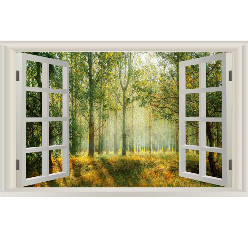 Décalcomanie murale paysage, H 36 po x l 54 po