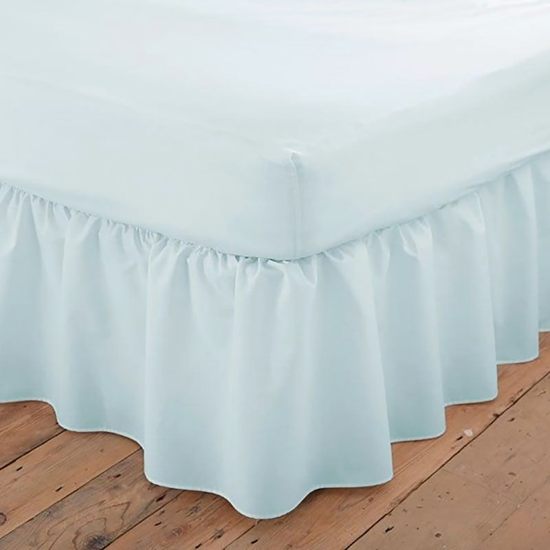 Izyan Percale Fitted Sheet, Duck Egg, Double (4'6)