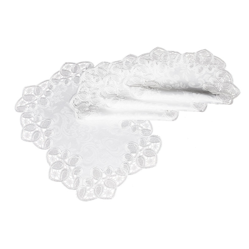 Nappe de pouce brodé 19" dentelle Christofer