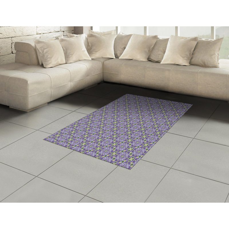 Mandala High Density Long Fiber Poly Threads Decorative Area Rug Carpet, Rectangle 4' x 5'8"