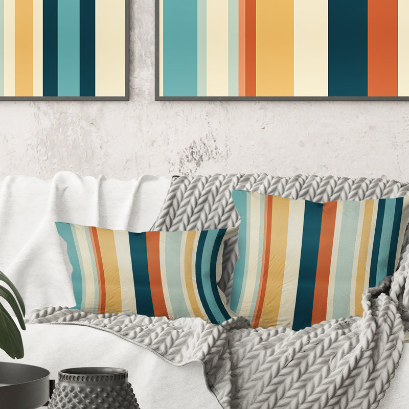 Housse de coussin rectangulaire en polyester 