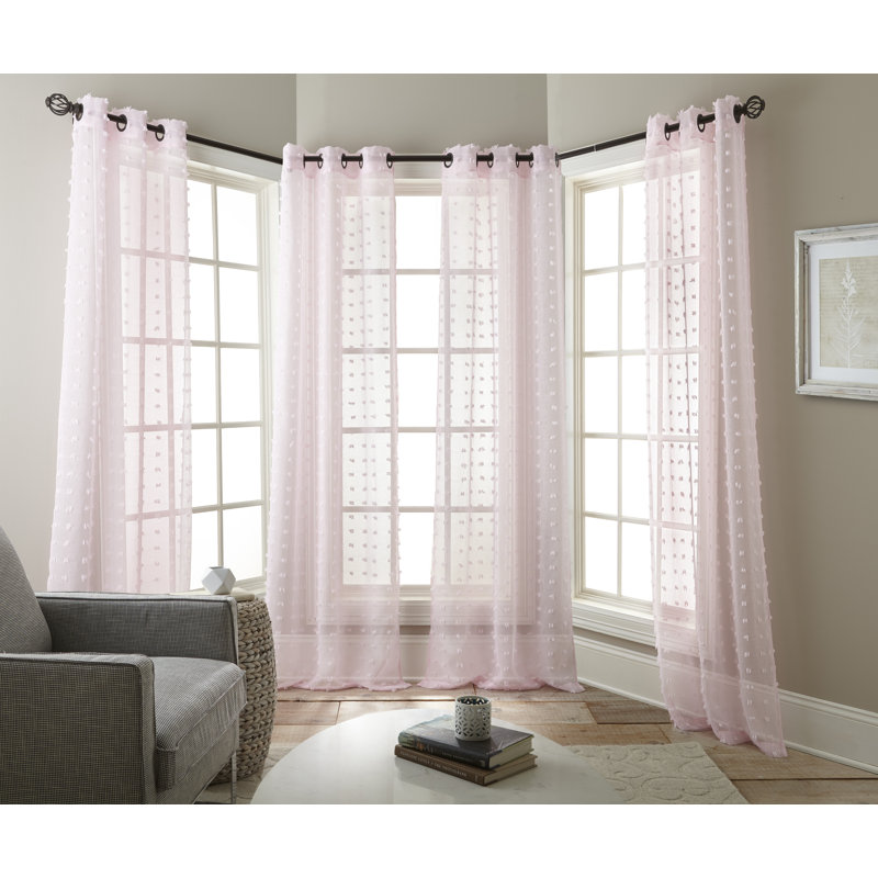 Nickole Sheer Curtain, Pink