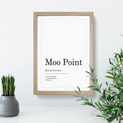 Moo Point - Picture Frame Typography
