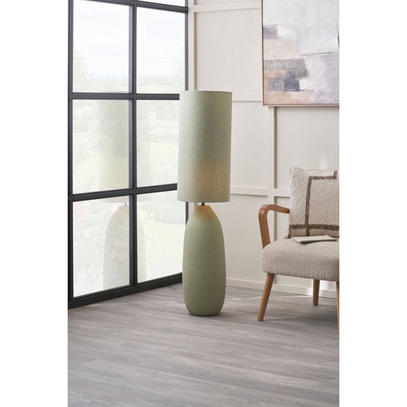 Syniyah 122cm Matte Novelty Floor Lamp, Black, Beige