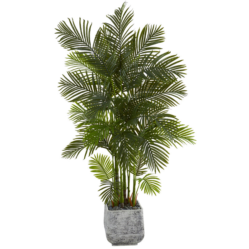 Arbre de palmier artificiel 61,5" dans un pot de fleurs