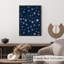 «Landscape and Nature Snowflakes», impression d'art moderne sans cadre bleu marine-1795880109