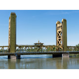 Tower Bridge Gateway In Sacramento Print by Steven Heap