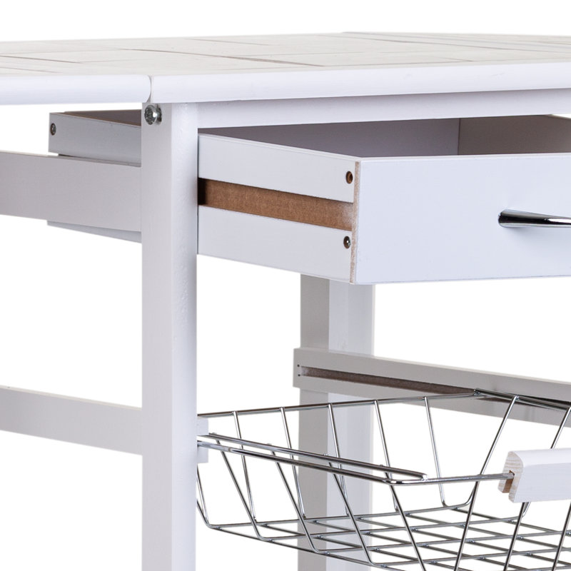 Laquia Wood Kitchen Cart