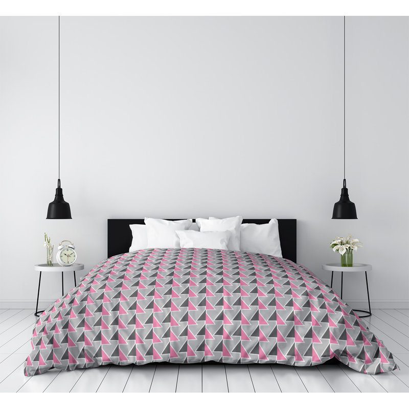 Housse de couette simple à motif de flèches changeées, Housse de couette simple TG, Rose, Polyester brossé