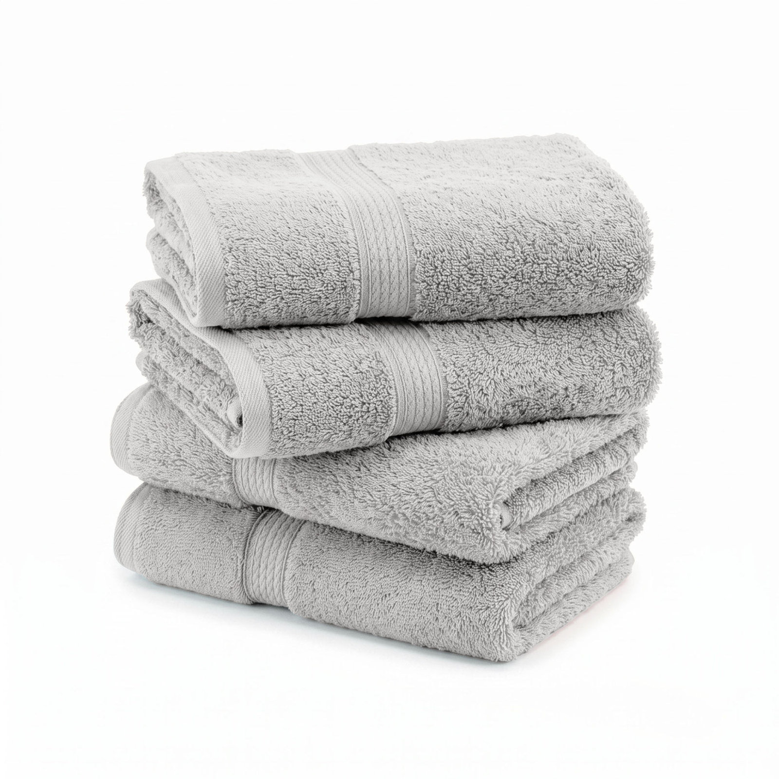 Egyptian Cotton Hand Towels, Silver