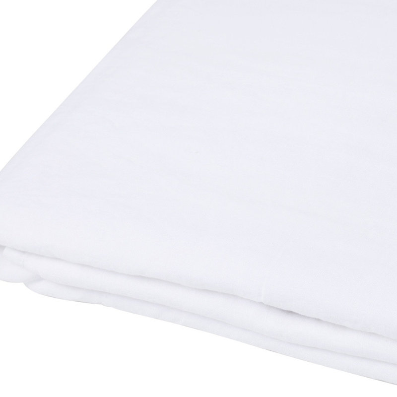 Drap-housse en lin blanc