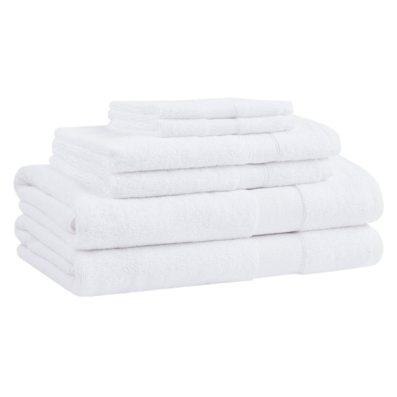 Ensemble de serviettes surdimensionnées 100% coton turc 500 g / m² 500 pièces, Blanc, Ensemble 6 serviettes de bain