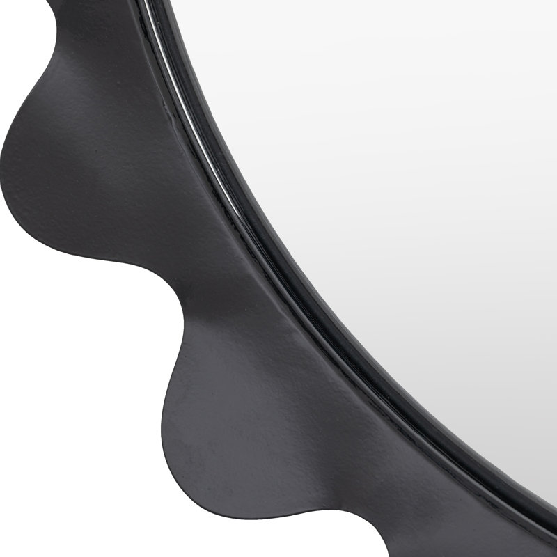 Armilla Round Mirror, Charcoal
