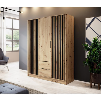 Pacursa 3 Door Manufactured Wood Wardrobe