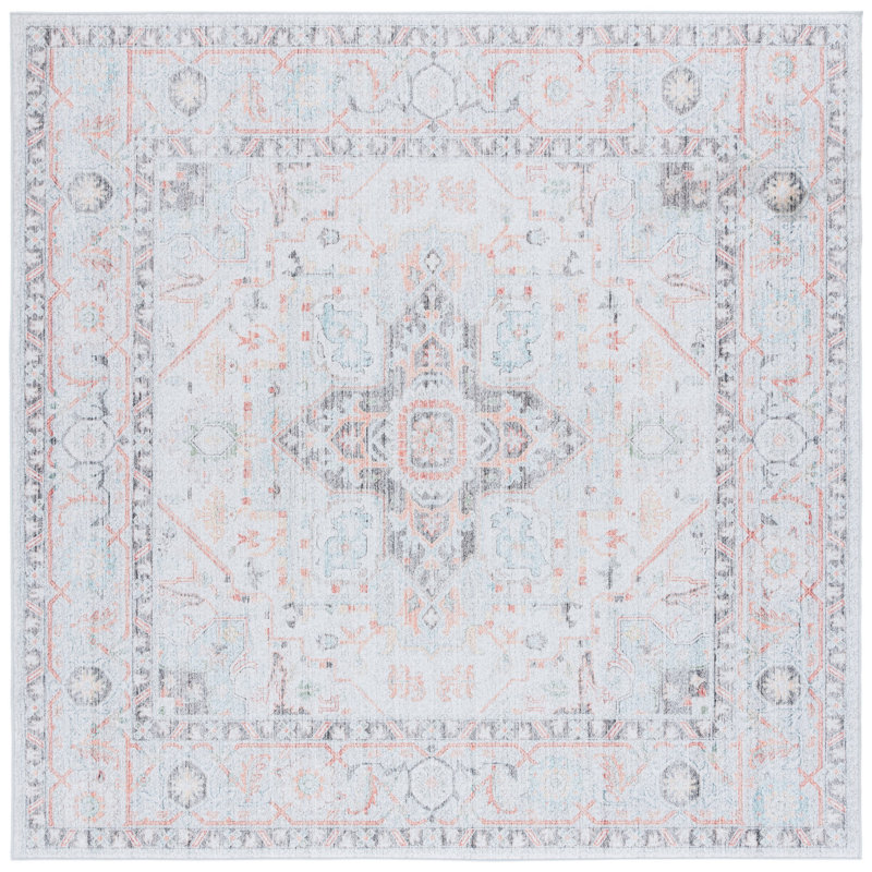 Farolt Performance Machine Washable Oriental Rug, Square 6'