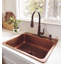Angelico Copper 25" Single Bowl Drop-In Kitchen Sink-20587043