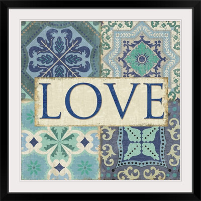 « i-love », reproduction d’impression Santorini
