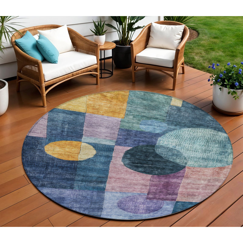 Tapis d'intérieur rond 8 po