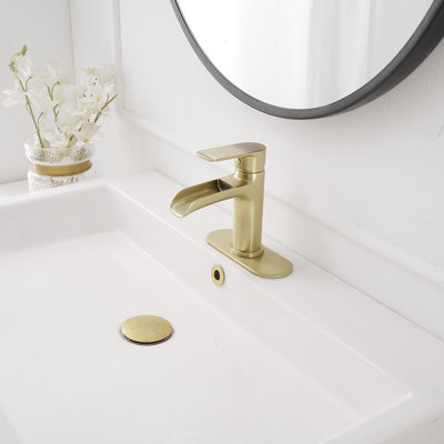 Single-Hole Single-handle Bathroom Faucet with Drain Assembly
