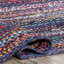 Tapis rayé bleu en coton tressé à la main Crepuscolo-567495947