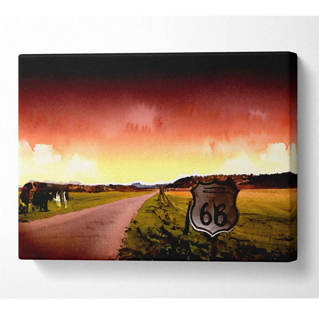 Kunstdruck Drive Route 66