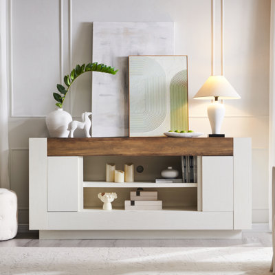 70" Media Console With Distinctive Style & Large Storage