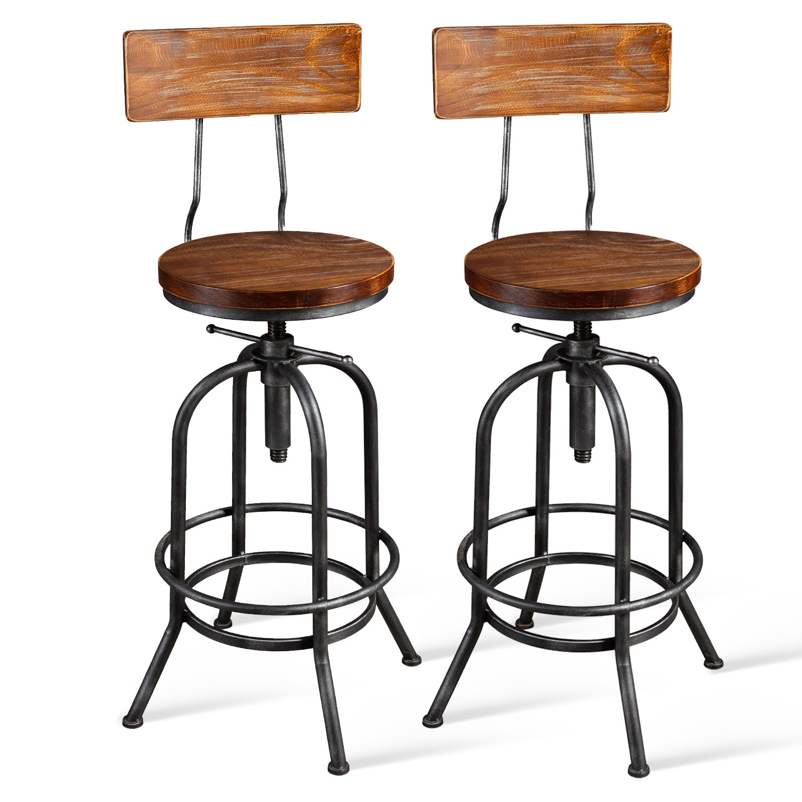 Adjustable Swivel Extra Tall Bar Stools Farmhouse Williston Forge
