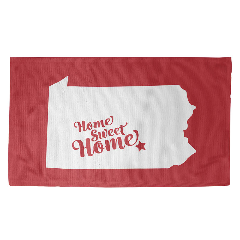 Tapis en coin rouge doux home Harrisburg, Rectangle 2 pi x 3 pi