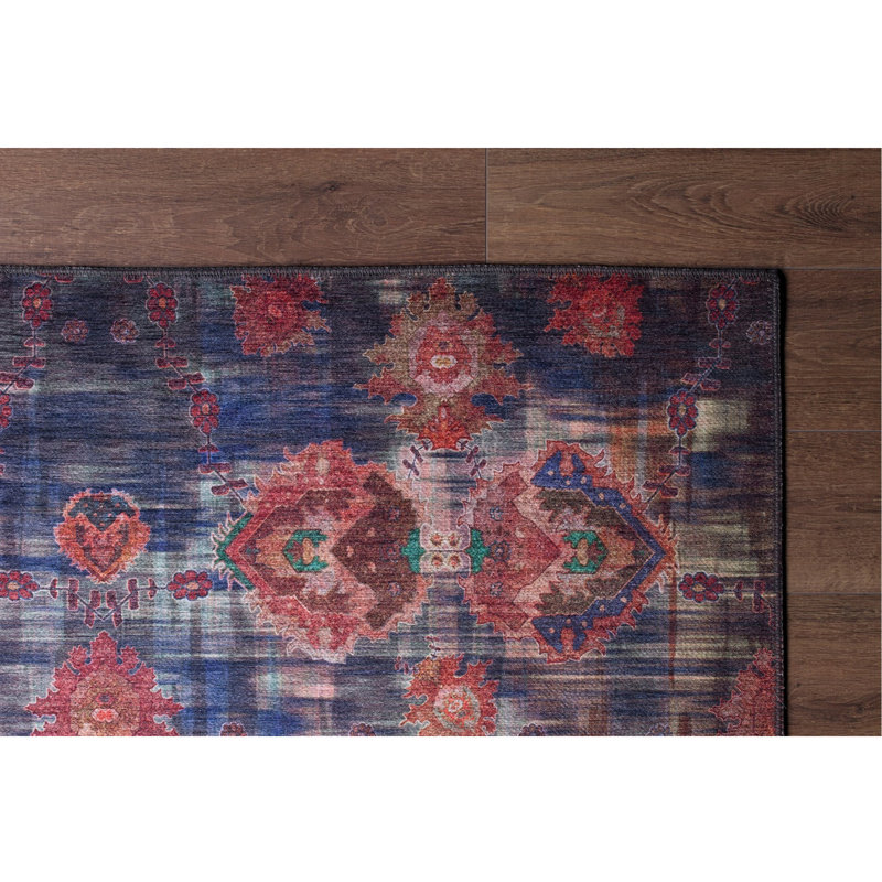 Luxurious Machine Washable Area Rug, 4.9 x 7.5 Feet, 100% Polyester, 1850 g/m², Pile Height: 0.2 inches | Eco-Friendly Recycled Poly Cotton Backing | Perfect for Living Room & Bedroom, Soft and Durable Design