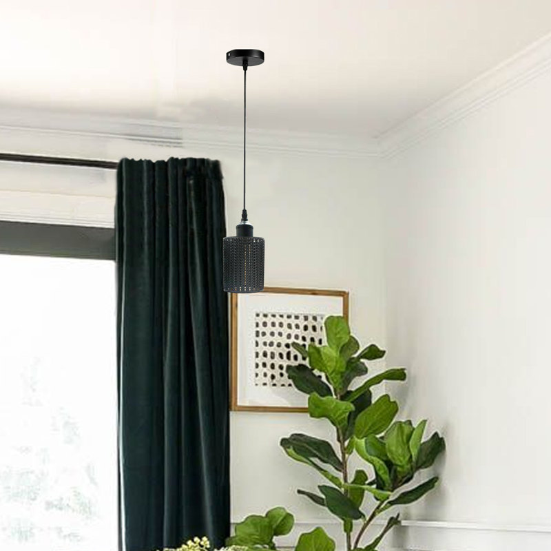 Henrie 1 - Light Drum Pendant, Black