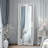 Crystal Full Length Floor Mirror With Stand 63"×22" Crushed Diamond Full Body Mirror Silver Long Standing Mirror For Bedroom Living Room Bathroom Wall Mounted