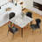 Annagh Stone Top Metal Base Dining Table-268854960-268855629