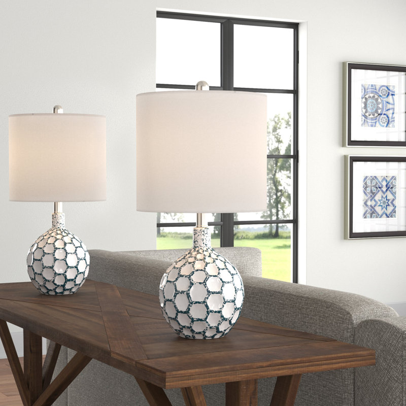 Ensemble de lampes de chevet blanches 21 po Barhorst