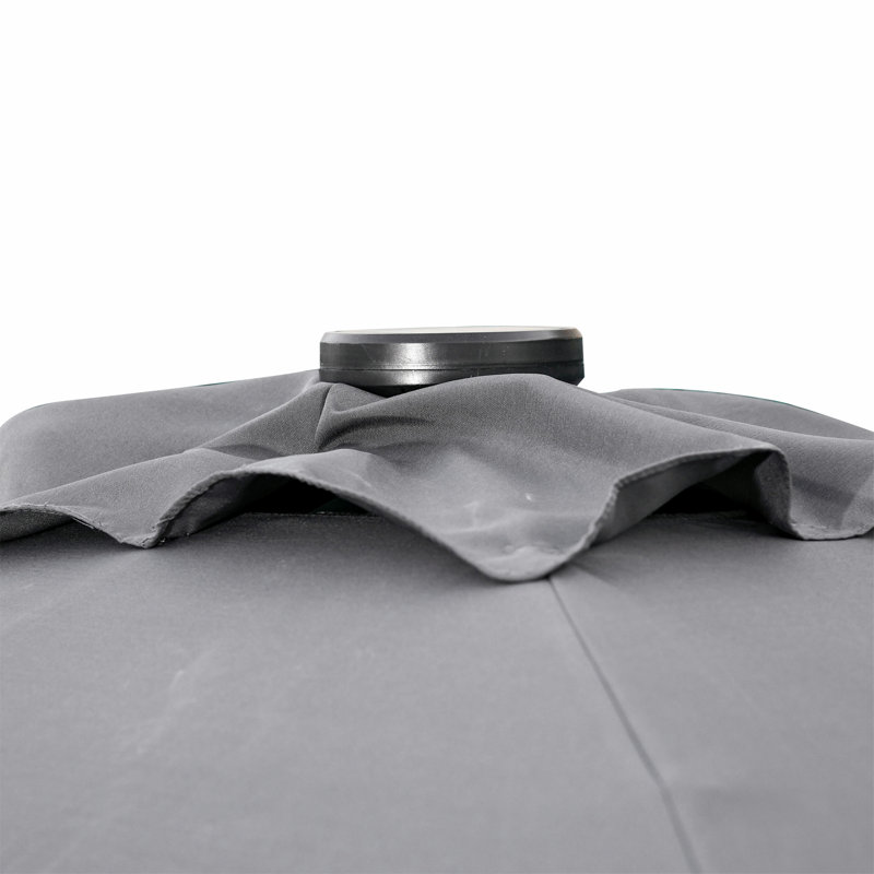 Parasol d'extérieur polyvalent avec lumières DEL et fonctions réglables, sans base pour divers réglages, Gris