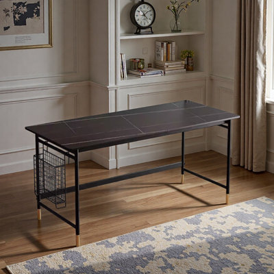 Modern Simple Practical Rosk Slab Computer desk