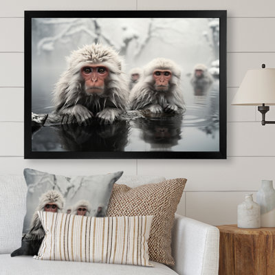 " Japon Art Snow Monkeys Bath I "