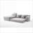 Sectional Sofas | L-Shaped Memory Foam Convertible Sofa Bed, No Assembly, Living Room Apartment | Light Gray | Fabric