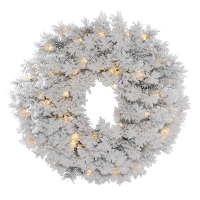 Pfeiffer Artificial Flocked Alaskan Wreath