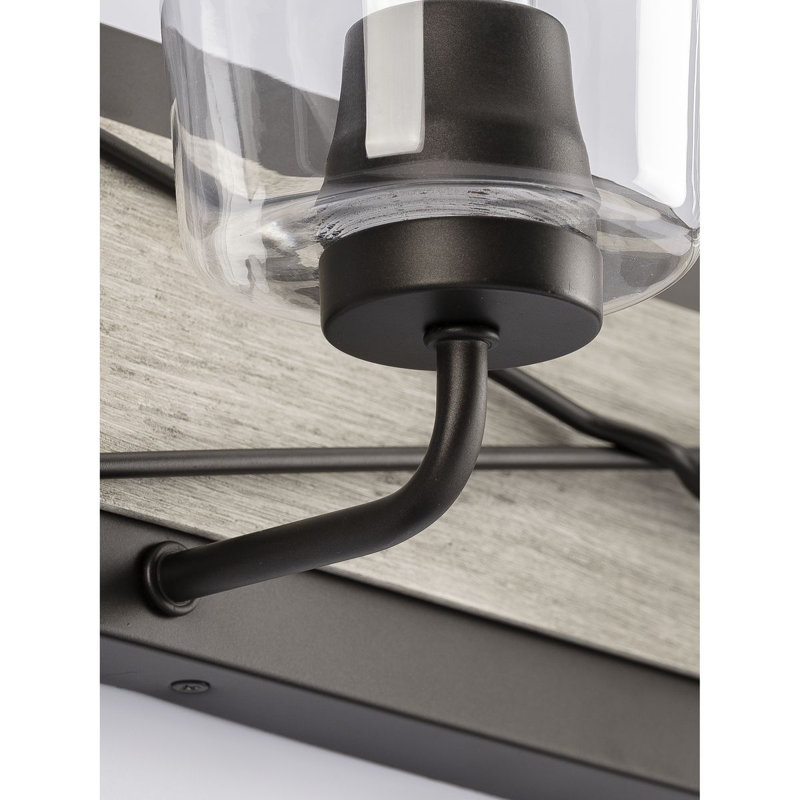 Éclairage de salle de bain à intensité variable 3 lumières Oisin, Graphite