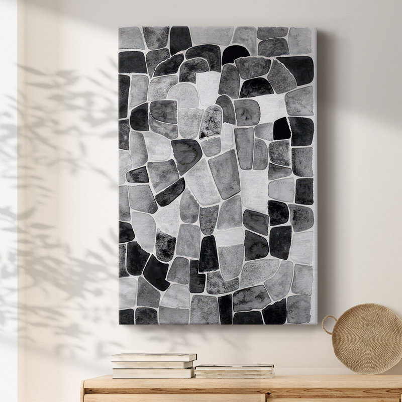 «Black and White Walkway I», reproduction d'art sur toile, H 12 po x l 8 po