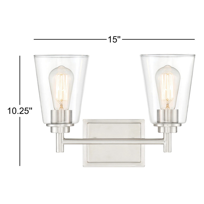 Ledet 2 - Light Dimmable Vanity Light, Satin Platinum