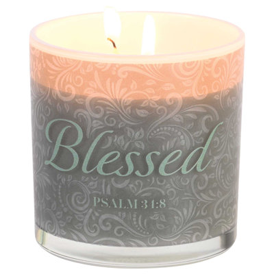 Soy Candle Blessed Psalm 34:8-3 13 Oz
