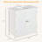 Kleankin Pedestal Sink Storage Cabinet, Vanity Base Cabinet, Under Sink Bathroom Cabinet With U-Shape Cut-Out And Adjustable Internal Shelf-102308913
