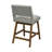 Celsi Light Grey Upholstered Solid Wood Frame Counter Stool-581426303