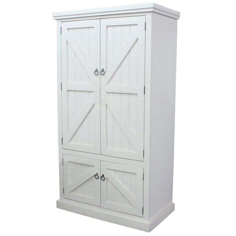 Kellogg 42 " W Solid Wood Armoire, Bright White