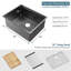 24In X 19In Undermount Single Bowl Stainless Steel Workstation Kitchen Sink