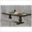 Table de salle à manger contemporaine en bois massif gris espresso  -120225509