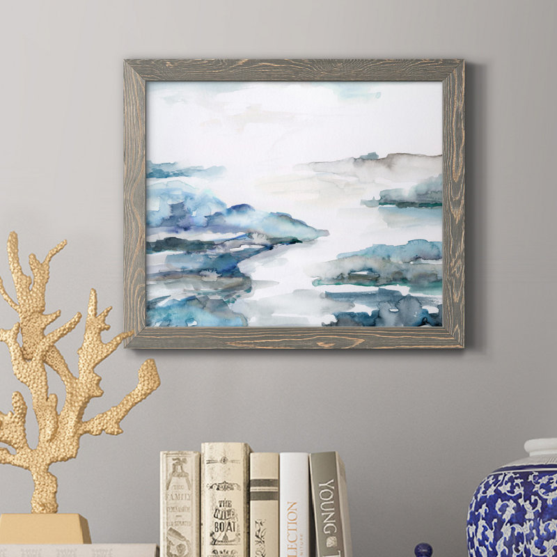 Estuaire II - reproduction d'art sur toile, H 24 po x l 18 po x P 1,5 po, Gris