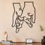 Accessoire mural élégant en métal, finition noire, 22,8 po x 29,9 po | Fabrication 100% métal, épaisseur: 0,06 po | Parfait pour la décoration intérieure, le salon ou le bureau, design durable et élégant