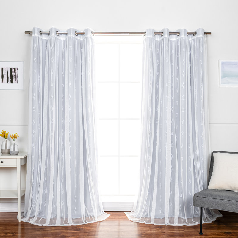 Kariyah Room Darkening Curtain, Gray, 52" W x 96" L